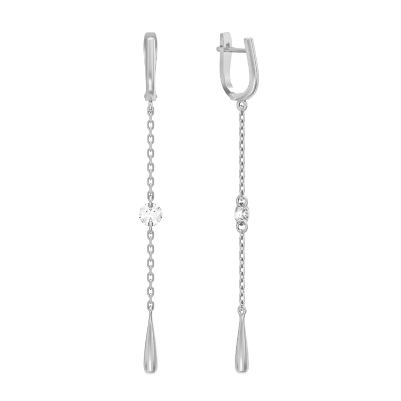 Серьги подвесные 1045222-01210 серебро