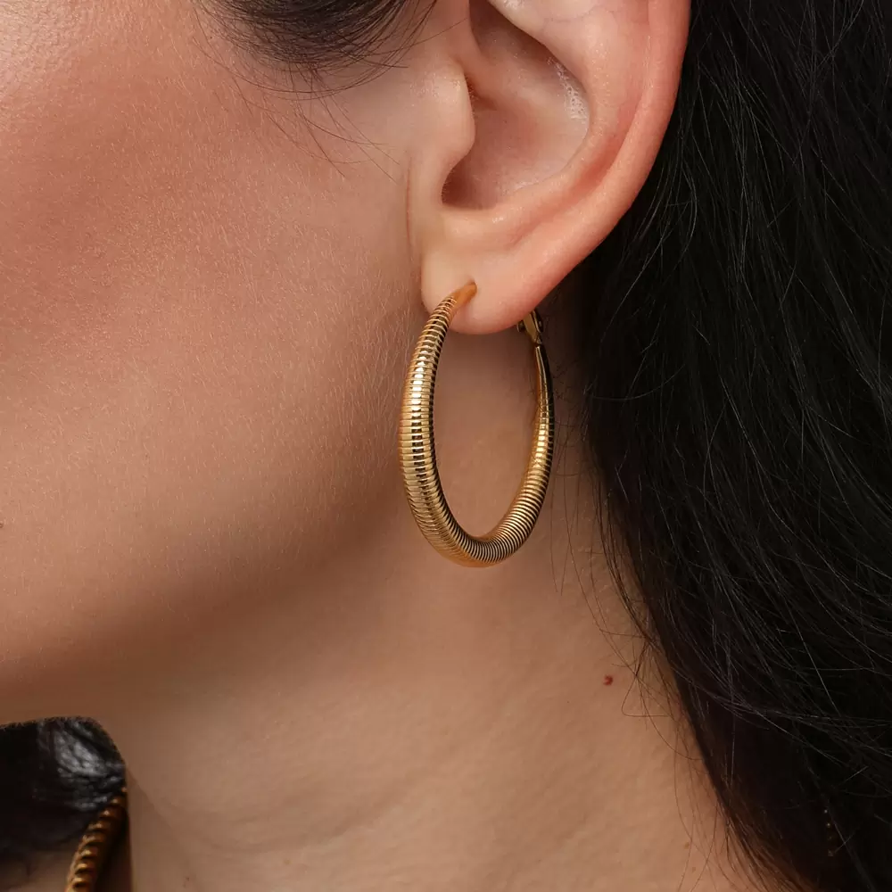 Серьги конго BS000035G-00E ювелирный сплав_1