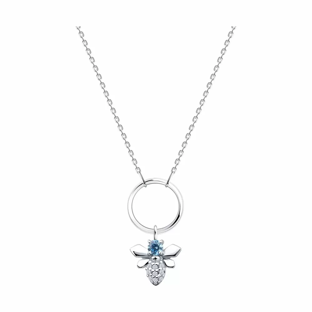 Колье 94-170-00095-1 серебро Пчела_0
