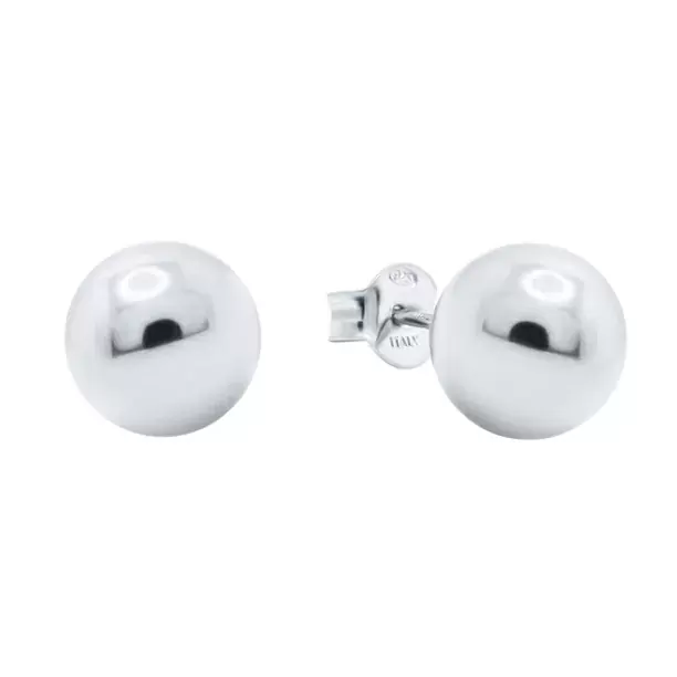 Серьги пусеты ISt406Ew-2246-10 серебро Шар