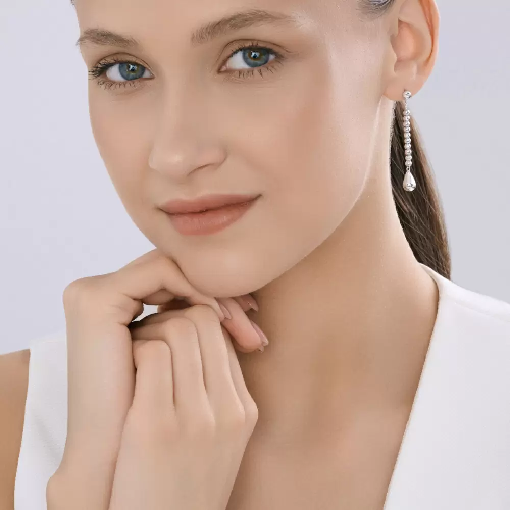 Серьги подвесные 94027315 серебро_2