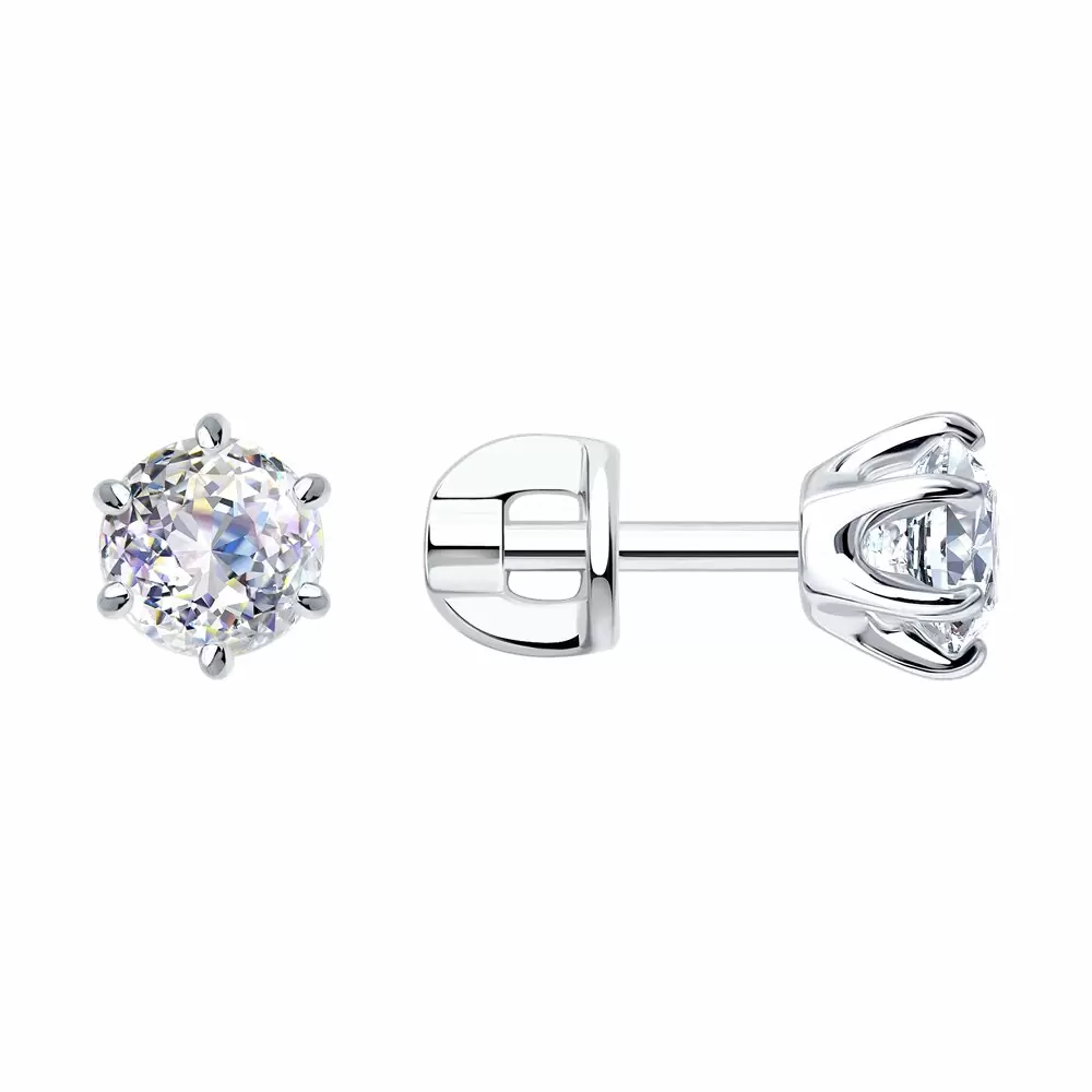 Серьги пусеты 94027714 серебро