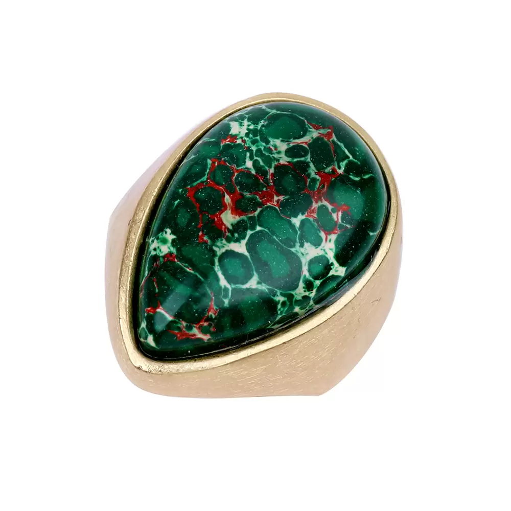 Кольцо один камень 281110147 бижутерный сплав Капля_0