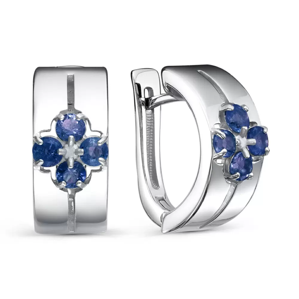 Серьги 12-849-1100 серебро Цветок