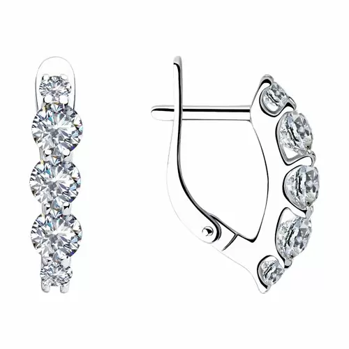 Серьги дорожка 94023498 серебро Дорожка