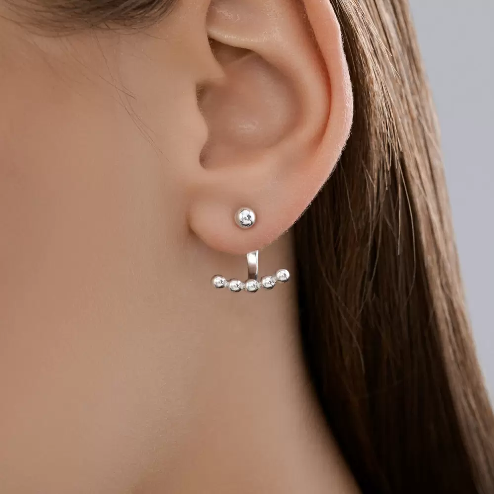 Серьги джекеты 94027208 серебро