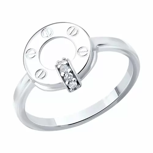 Кольцо 94014598 серебро Картье винт