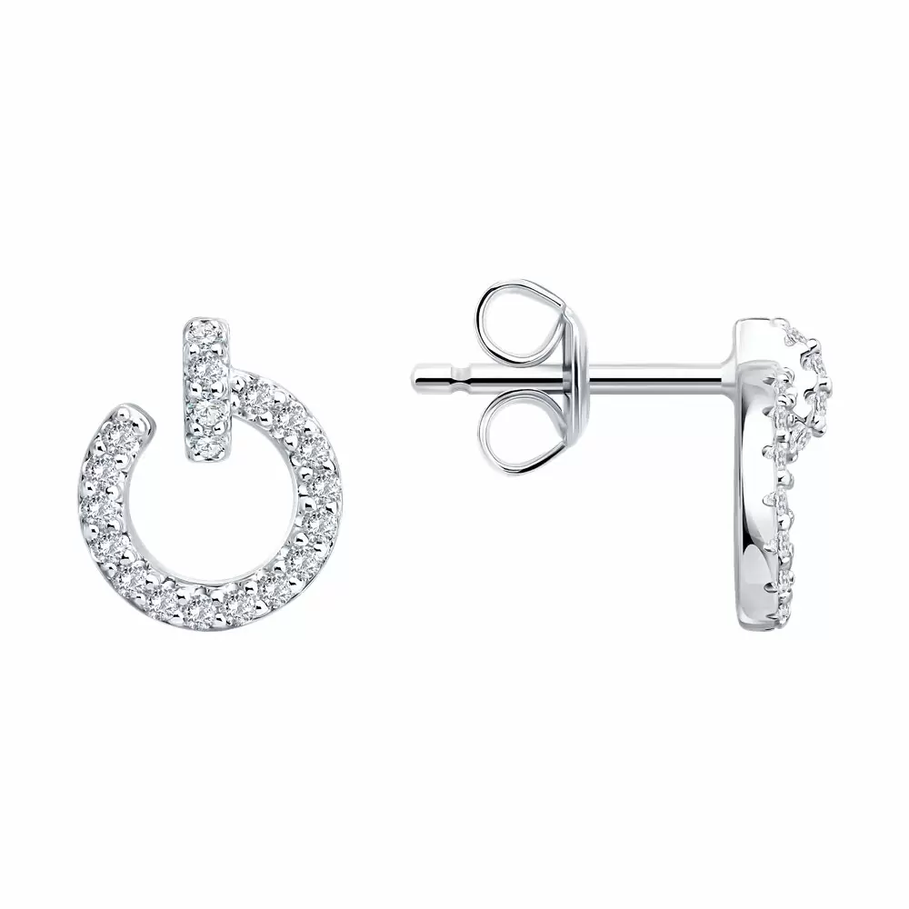 Серьги 94027188-91 серебро Картье Гвоздь