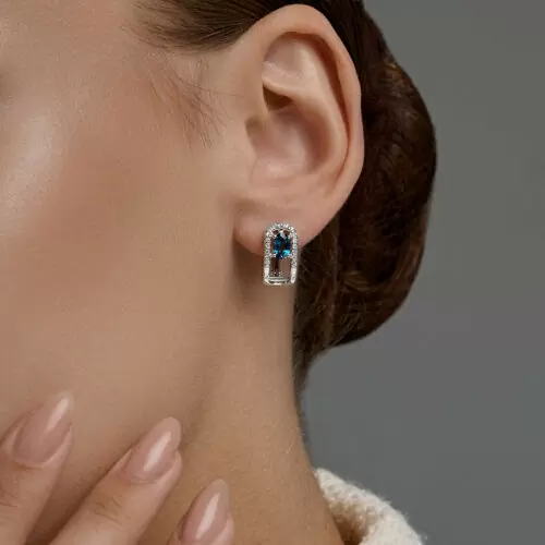 Серьги 92025335 серебро