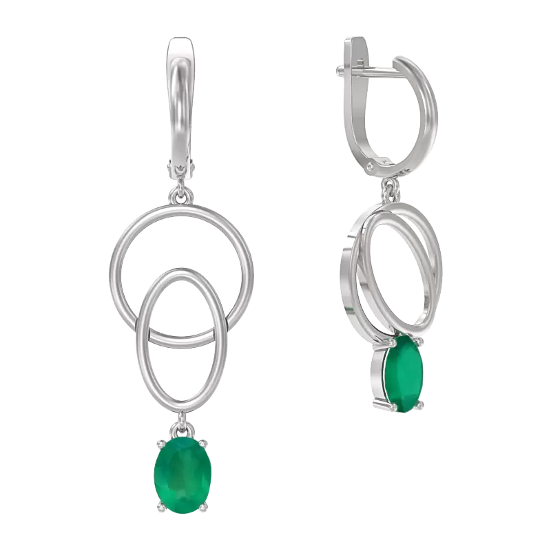 Серьги подвесные 1058862-01290-Y серебро