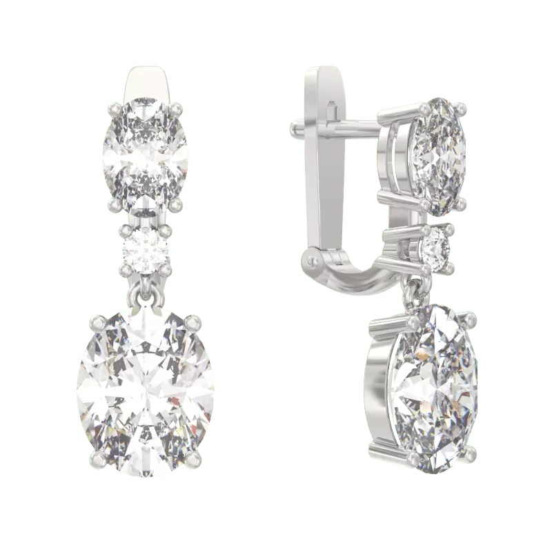 Серьги подвесные 1046532-01210 серебро