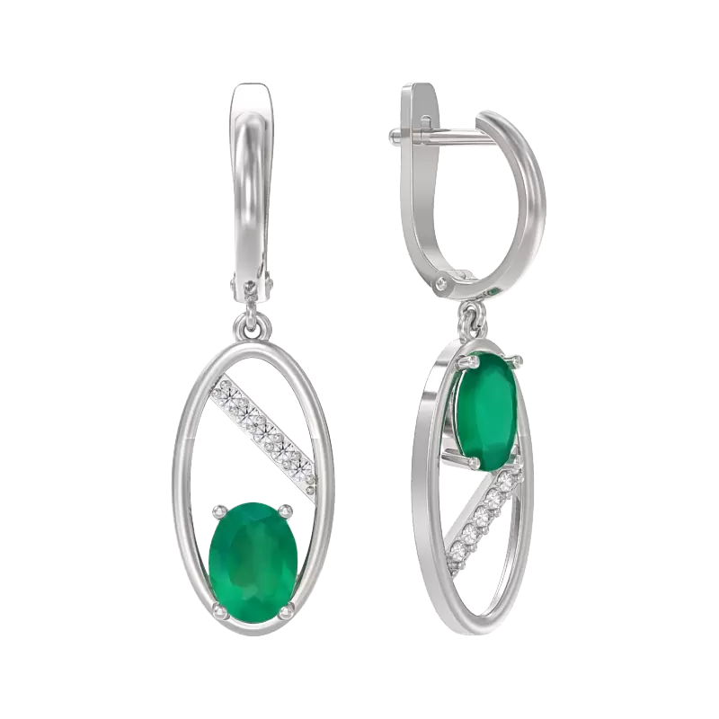 Серьги подвесные 1058872-01190-Y серебро