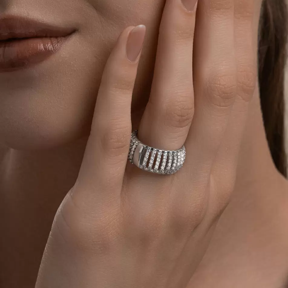 Кольцо 94014741 серебро