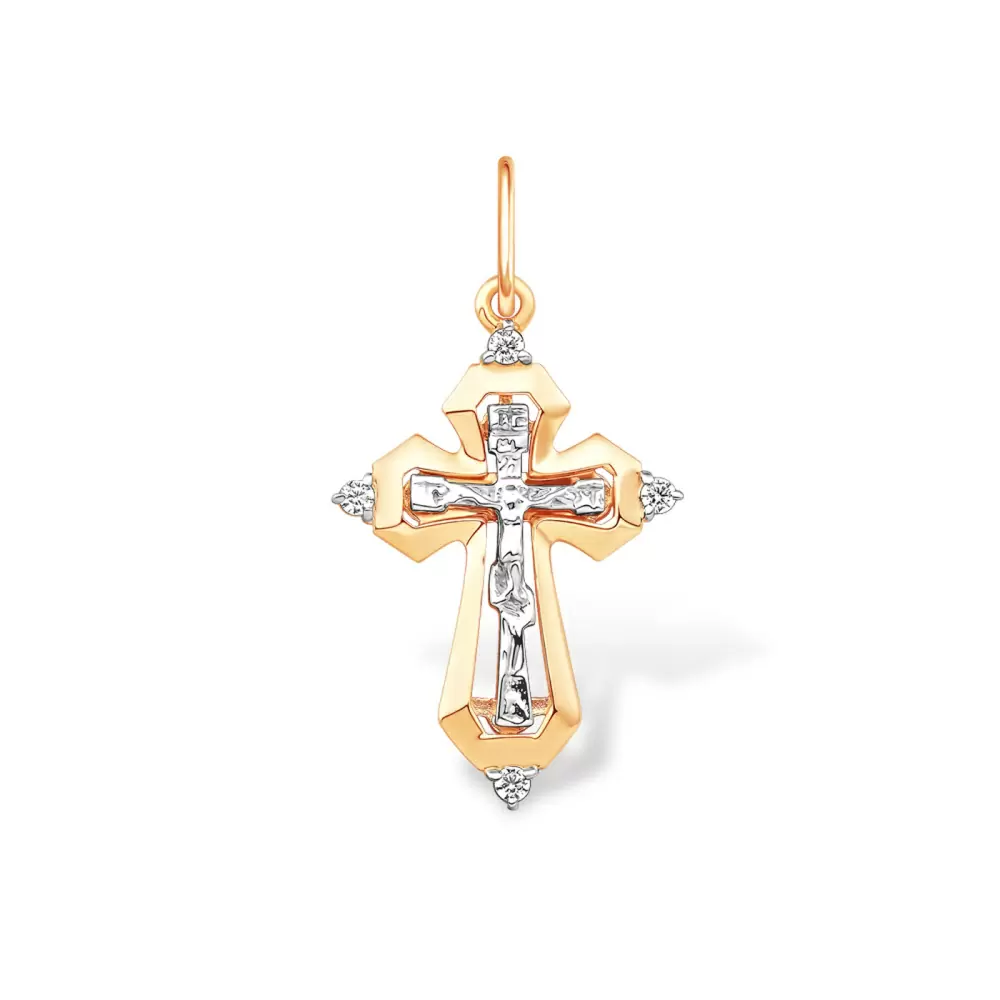 Крест христианский П15219155 золото Полновесный
