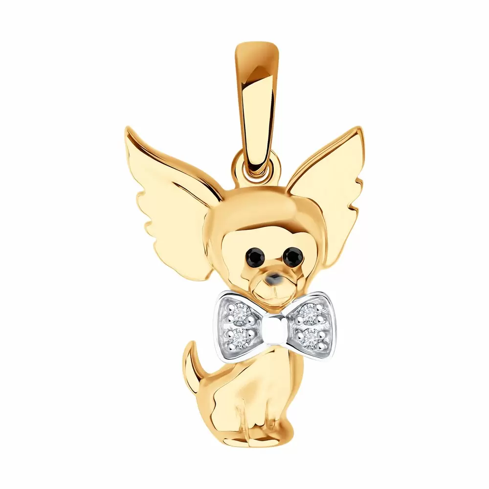 Подвеска 51-130-02901-1 золото Собака_0