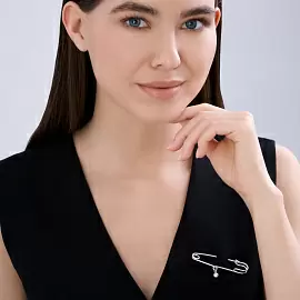 Булавка 94-140-00373-1 серебро Шар_1