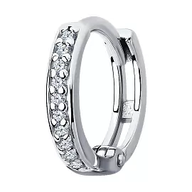 Серьги серьга одиночная 94170274 серебро Колечки_0