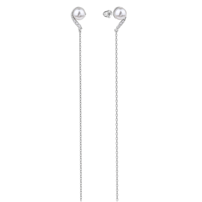 Серьги подвесные 1059752-01110-2S серебро