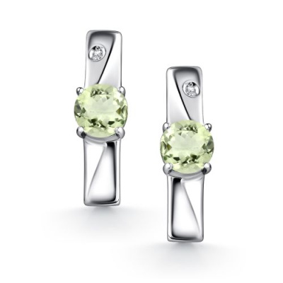 Серьги один камень 02-4682.0БРП-00 серебро