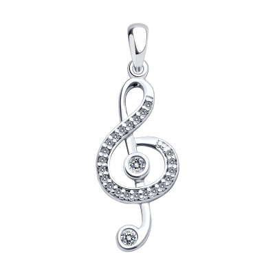 Подвеска 94031241 серебро Скрипичный ключ