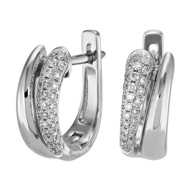 Серьги дорожка E101-E46723W золото