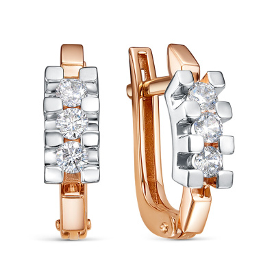 Серьги дорожка 121202 золото
