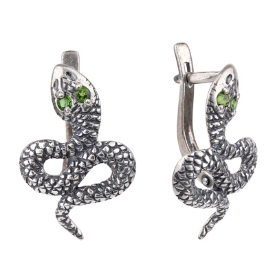 Серьги СЛ994-26 серебро змея