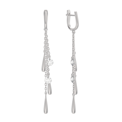 Серьги подвесные 1045242-01210 серебро