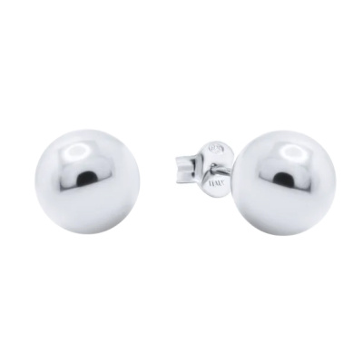 Серьги пусеты ISt406Ew-2246-10 серебро Шар