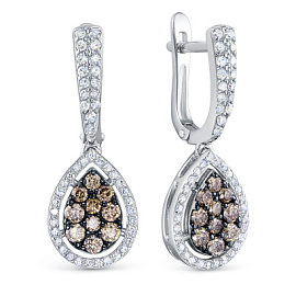 Серьги подвесные 22300-256-176-00 золото