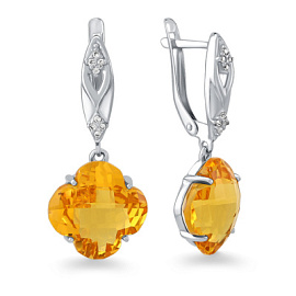 Серьги подвесные 206248-007-0019 серебро