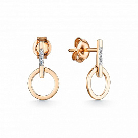 Серьги пусеты 24227-100 золото
