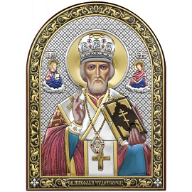 Икона 6392.C3 ювелирный сплав Святой Николай Чудотворец